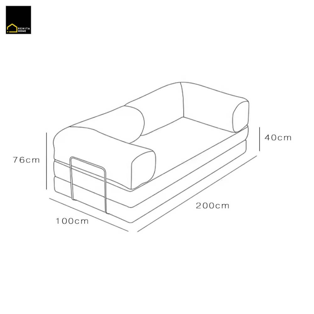 โซฟา RENITA HOME รุ่น LEKO 200x100cm. ผ้าลูกฟูกลอนใหญ่ สีน้ำตาล (608-15)_9